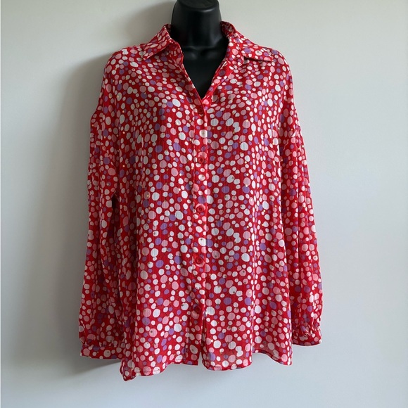 Molly Bracken Balloon Sleeves Shirt | Size Large - Picture 2 of 10